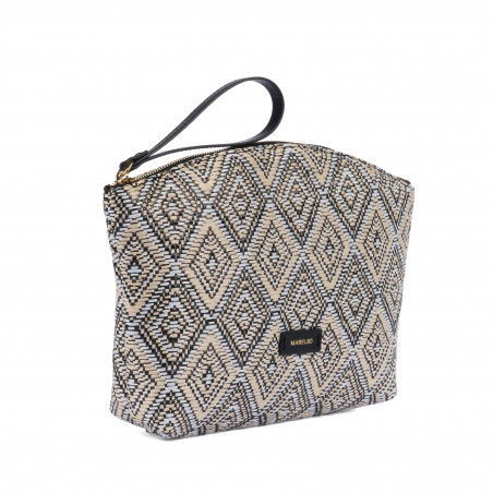 Damentasche Handtasche 213g Raffia Noir
