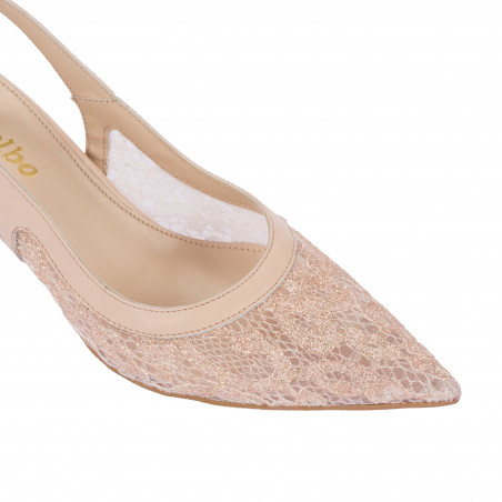 Damensandalen 1368 beige kombiniert