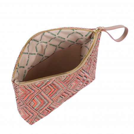 Damentasche Handtasche 213g rosa Motiv kombiniert