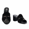 Damen Sandalen 1367 schwarz Velours