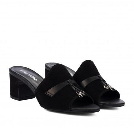 Damen Sandalen 1367 schwarz Velours