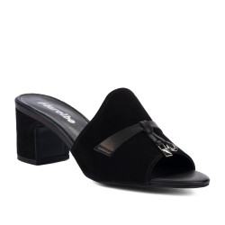 Damen Sandalen 1367 schwarz Velours