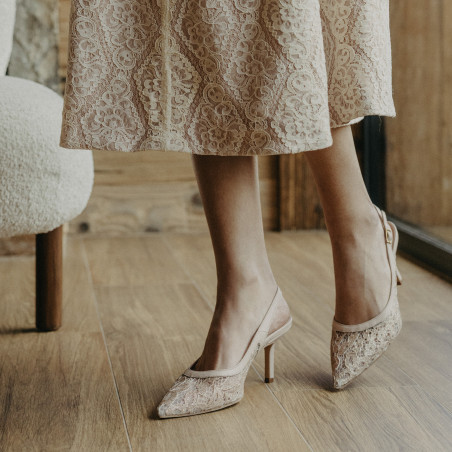 Damensandalen 1368 beige kombiniert