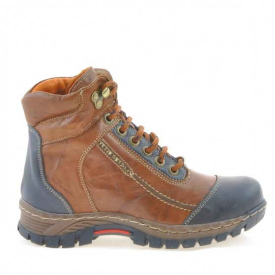 Kinderstiefel 3219 braun+indigo Kinderstiefel 3219 braun+indigo