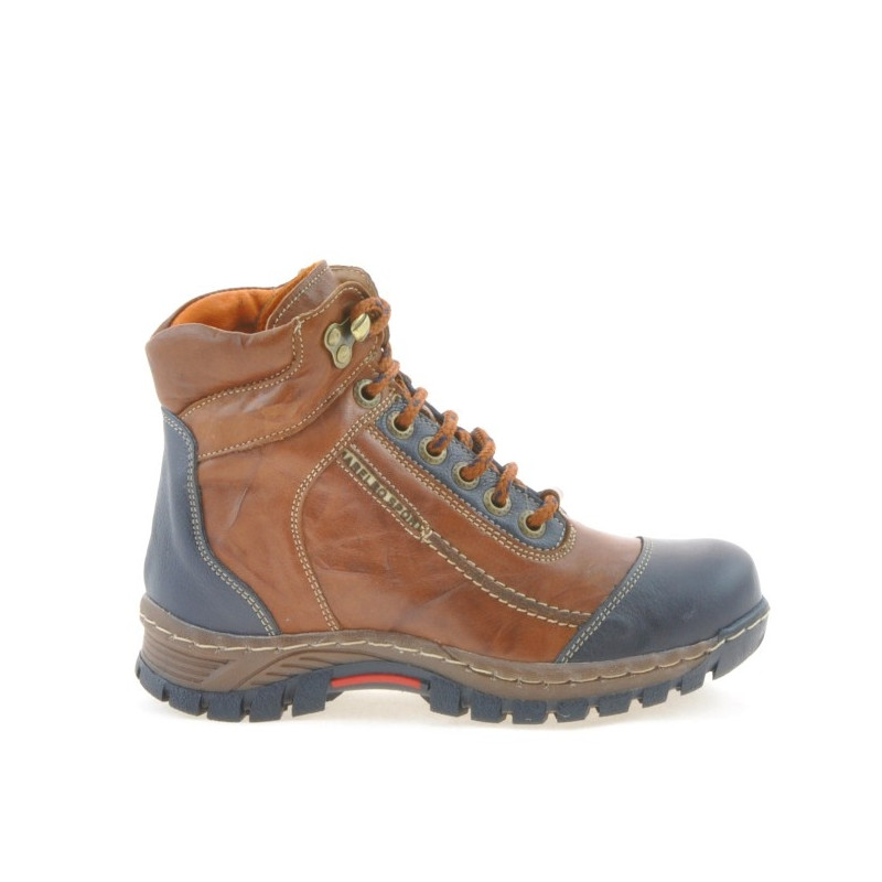 Kinderstiefel 3219 braun+indigo