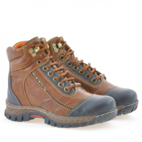 Kinderstiefel 3219 braun+indigo