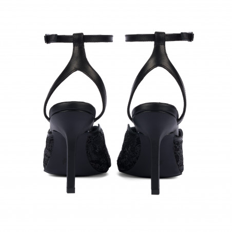 Damensandalen 1370 Schwarz kombiniert