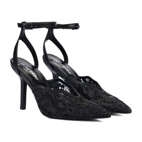 Damensandalen 1370 Schwarz kombiniert