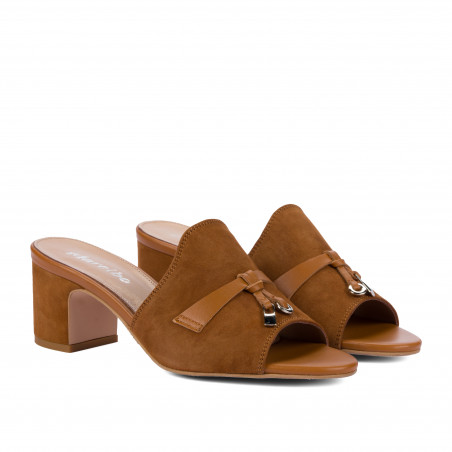 Damen Sandalen 1367 Kamel Velours