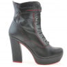 Damenstiefel 3261 schwarz+rot