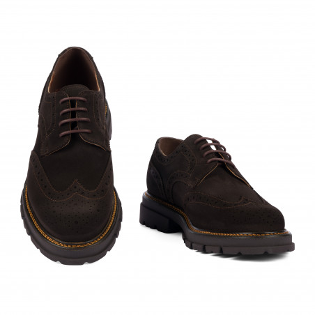 Herren Freizeitschuhe 989 Kaffee Veloursleder