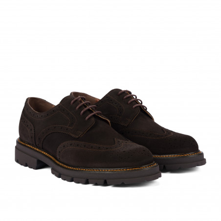 Herren Freizeitschuhe 989 Kaffee Veloursleder