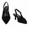 Damensandalen 1338 schwarz Velours