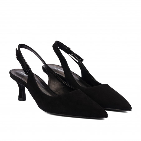 Damensandalen 1338 schwarz Velours