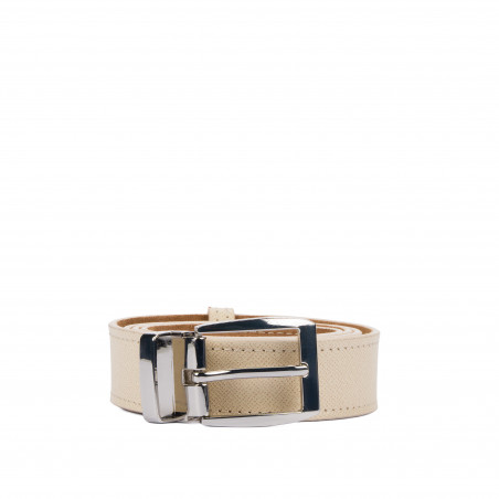 Damen Gürtel 27cm Beige Safiano