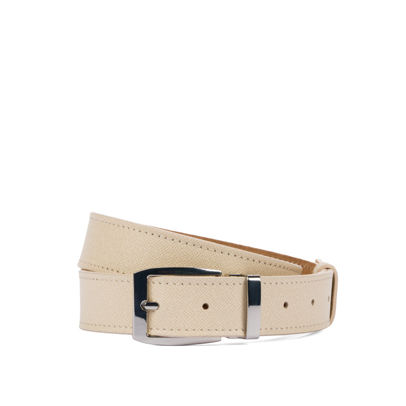 Damen Gürtel 27cm Beige Safiano