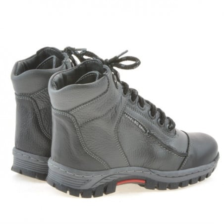 Kinderstiefel 3219 schwarz+grau