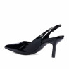 Damensandalen 1328 Lackschwarz