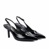 Damensandalen 1328 Lackschwarz