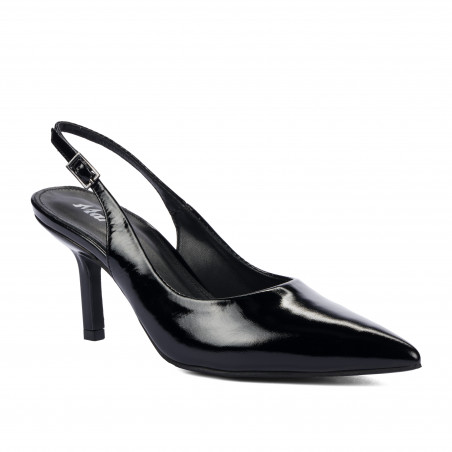 Damensandalen 1328 Lackschwarz
