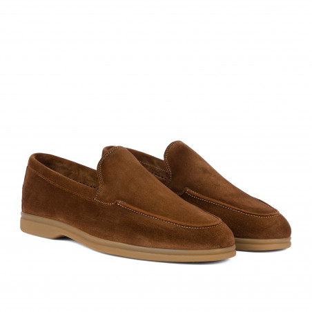 Herren Mokassins 980 braun Veloursleder