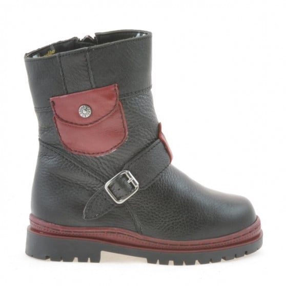 Kleinkindstiefel 22c schwarz+bordeaux Kleinkindstiefel 22c schwarz+bordeaux