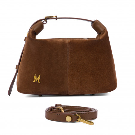 Damentasche 037-1g Wildleder Braun
