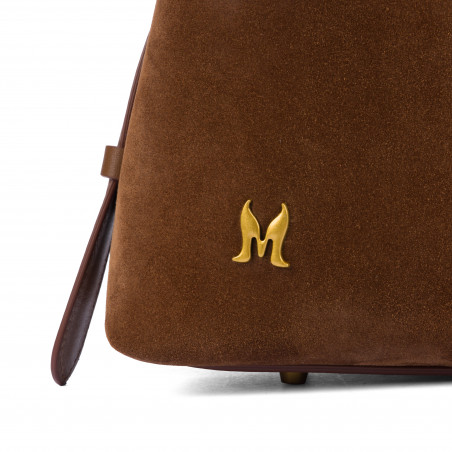 Damentasche 037-1g Wildleder Braun