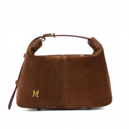 Damentasche Hand 037g Wildleder Braun