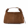 Damentasche Hand 037g Wildleder Braun