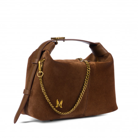 Damentasche Hand 037g Wildleder Braun