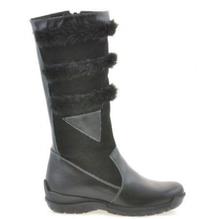 Kinderstiefel 3205 schwarz kombiniert