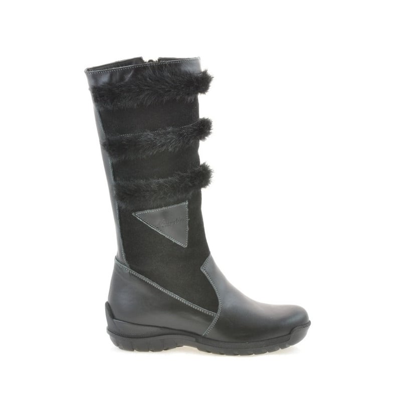 Kinderstiefel 3205 schwarz kombiniert