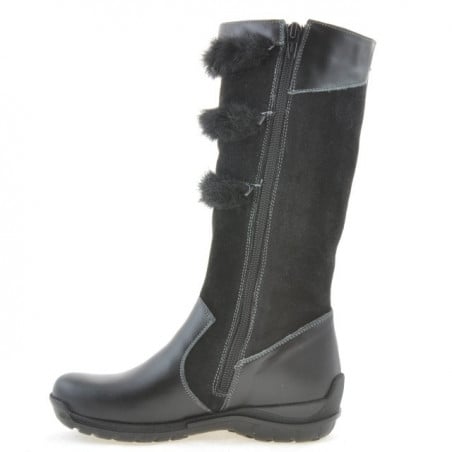 Kinderstiefel 3205 schwarz kombiniert