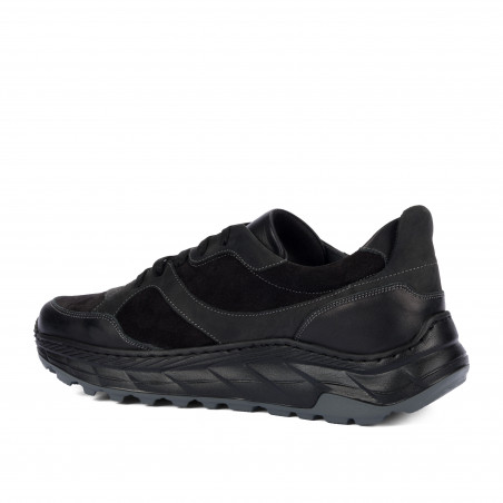 Herrenschuhe casual/sport 996 schwarz Velours kombiniert