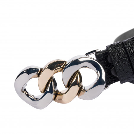 Damen Gürtel 47m Schwarz Stampato