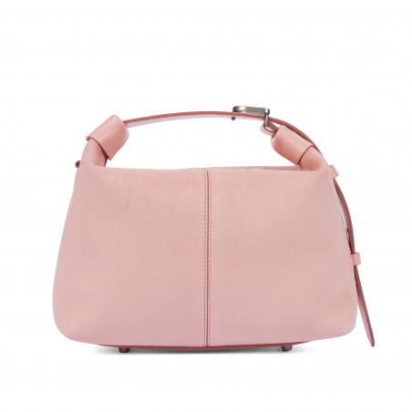 Damentasche Handtasche 037-1g 01 Veloursleder Baby Pink