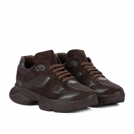 Damensportschuhe 6102 Schokolade kombiniert