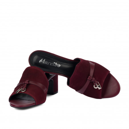 Damen Sandalen 1367 bordeaux Velours