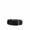 Herren Gürtel 18b schwarz+Kroko schwarz