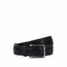 Herren Gürtel 18b schwarz+Kroko schwarz