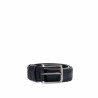 Herren Gürtel 18b Schwarz+Schwarze Schlange