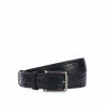 Herren Gürtel 18b Schwarz+Schwarze Schlange