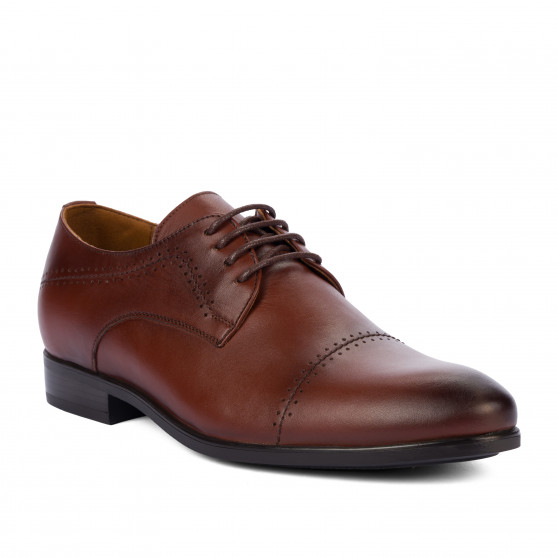 Elegante Herrenschuhe 822-1 in Cognac