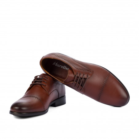 Elegante Herrenschuhe 822-1 in Cognac