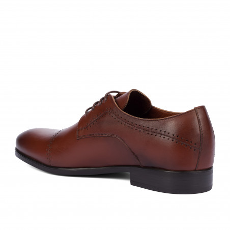 Elegante Herrenschuhe 822-1 in Cognac