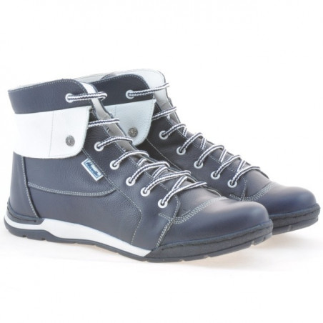 Herrenschuhe 421 indigo+weiß