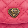 Damentasche Schultertasche 048g Veloursleder Barbie Rosa