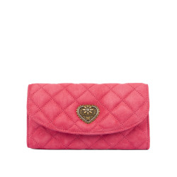 Damentasche Schultertasche 048g Veloursleder Barbie Rosa