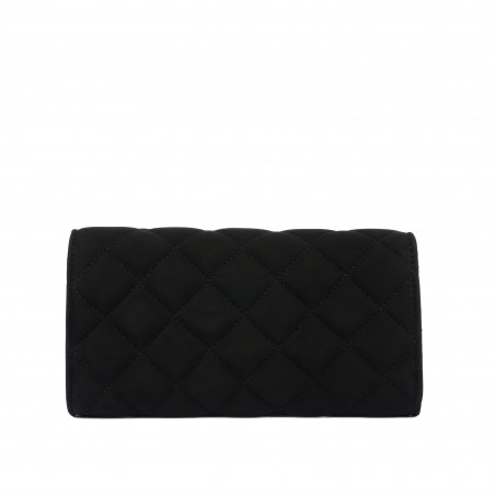 Damentasche Schultertasche 048g schwarzes Veloursleder